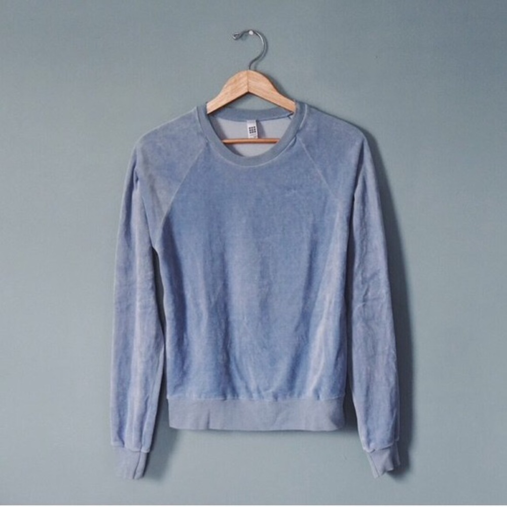 American Apparel velour crew neck sweatshirt